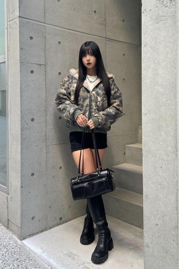 【KsG】【韓国ストリート】カモフラージュファージャケット