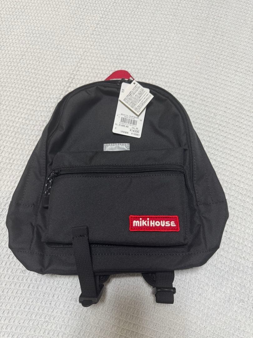 【pppiiisan】mikihouse黒リュック フロントポケット付き