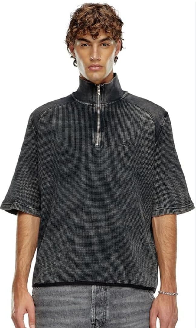 【DIESEL】新品未使用 ヴィンテージ加工 ジップアップスウェット