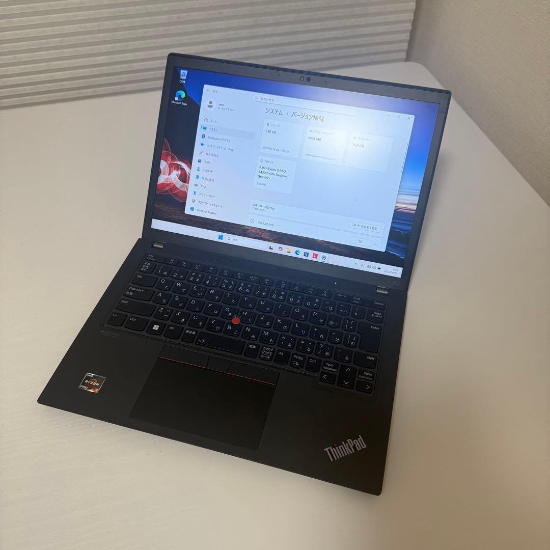 ThinkPad X13 Gen 2 Ryzen 16GB/256GB ジャンク
