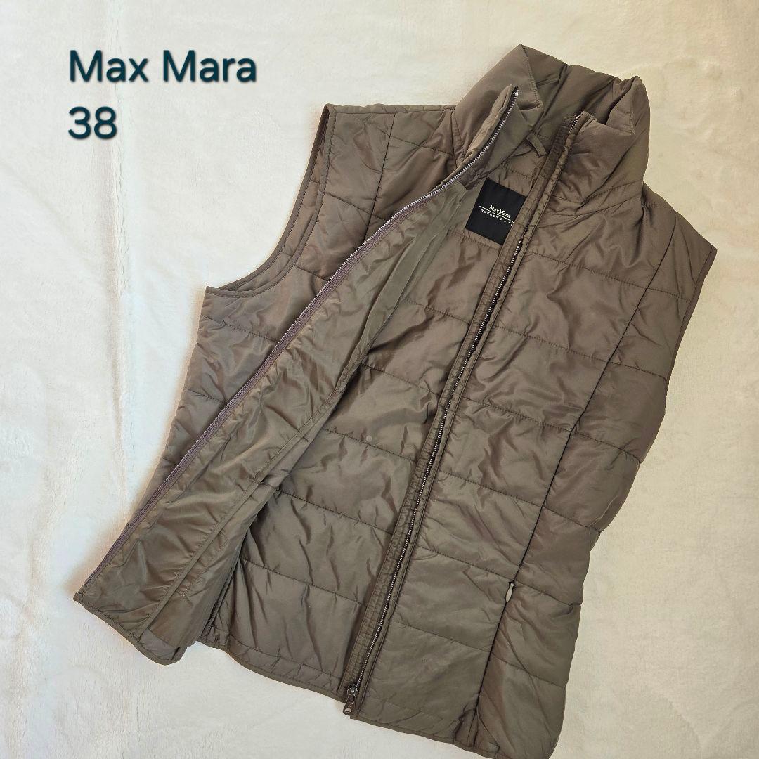 Max Mara Weekend Line ダウンベスト 38 カーキ　美品