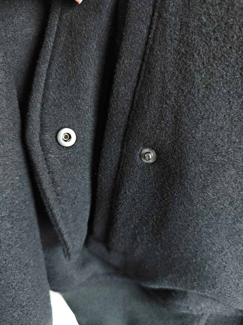 CLEL ウールブレンド テックメルトン 2WAYブルゾン ブラック XS 美品