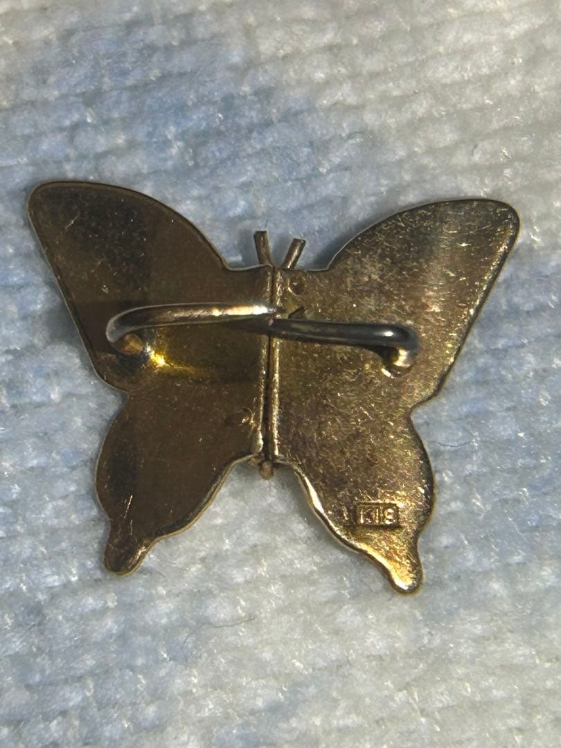 レア 蝶々 K18 刻印 1.8ｇ　ブローチ