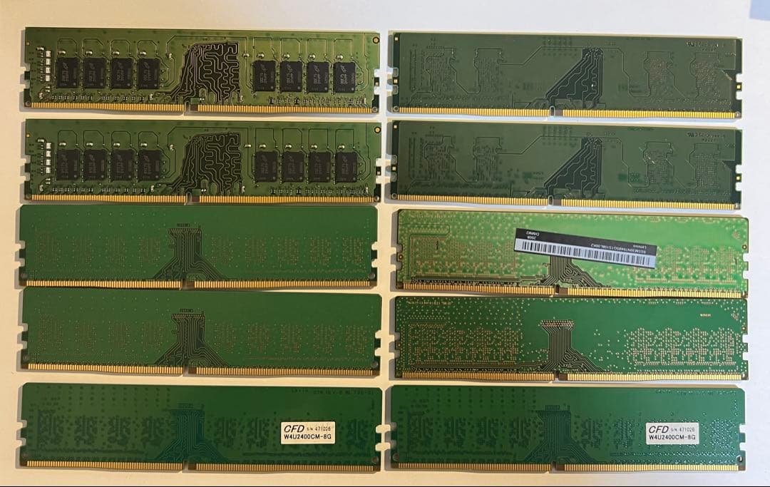 DDR4 デスクトップ用メモリ 10枚セット 16GBx2枚+8GBx8枚