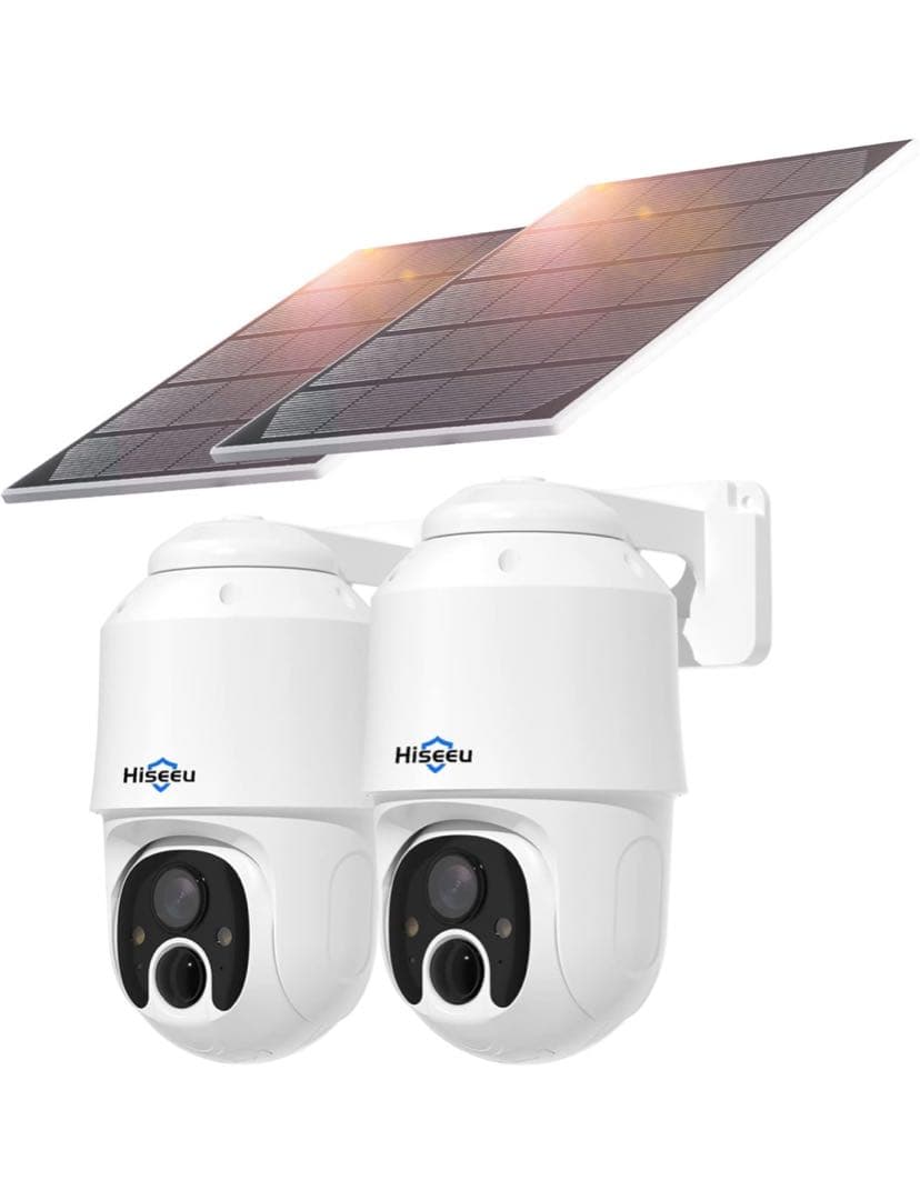 未使用Hiseeu防犯カメラソーラー ワイヤレス2台セット