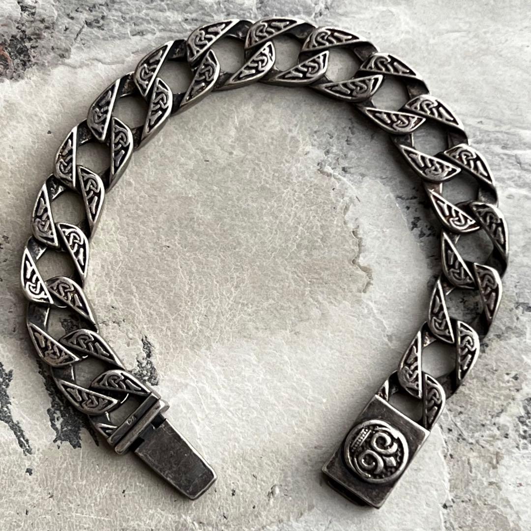 VINTAGE ヴィンテージ リンク 喜平チェーン ブレスレット バックル 紋章