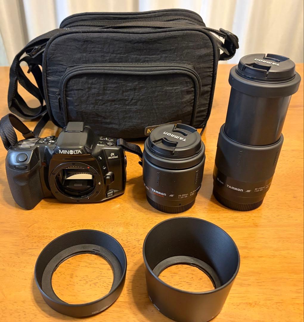 Minolta 一眼レフカメラα-303si Tamronレンズセット