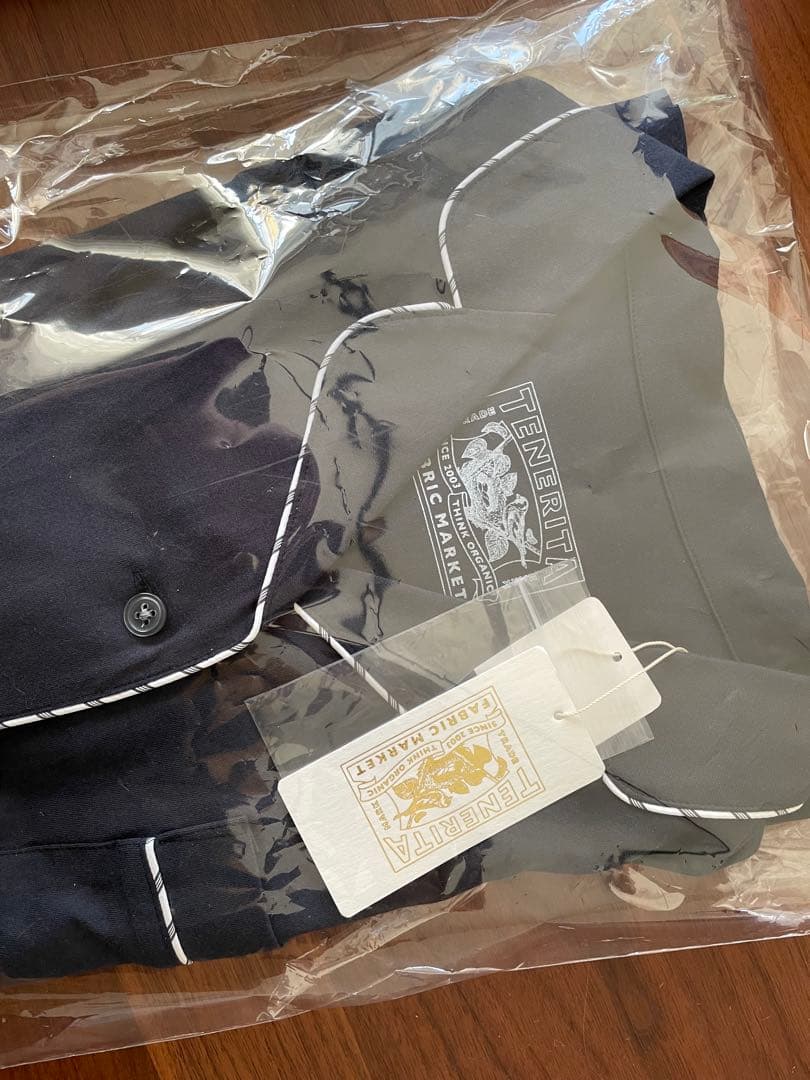 TENERITA 80/2 プレーンジャージレディースパジャマ　40L ネイビー