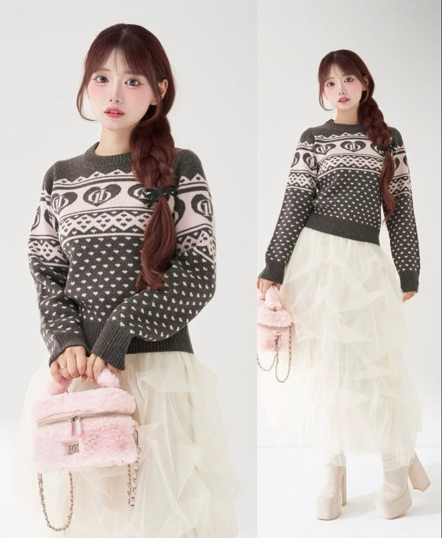 最安値 Darich DDアーガイルニットトップス