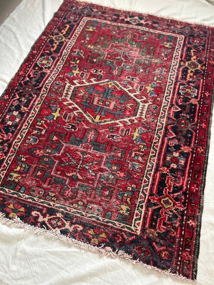 アンティーク手織りラグ