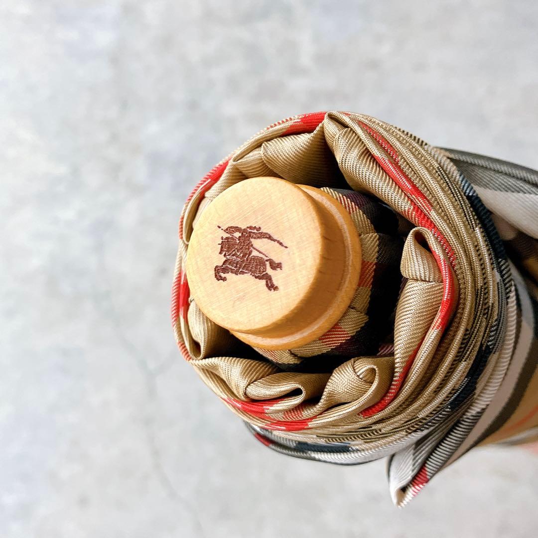 BURBERRY バーバリー 折りたたみ傘 ノバチェック柄 美中古品