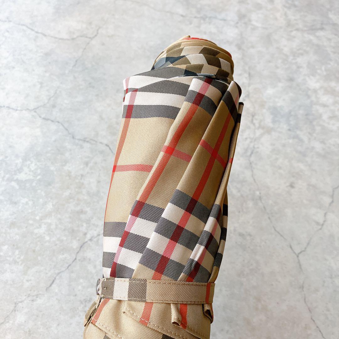 BURBERRY バーバリー 折りたたみ傘 ノバチェック柄 美中古品