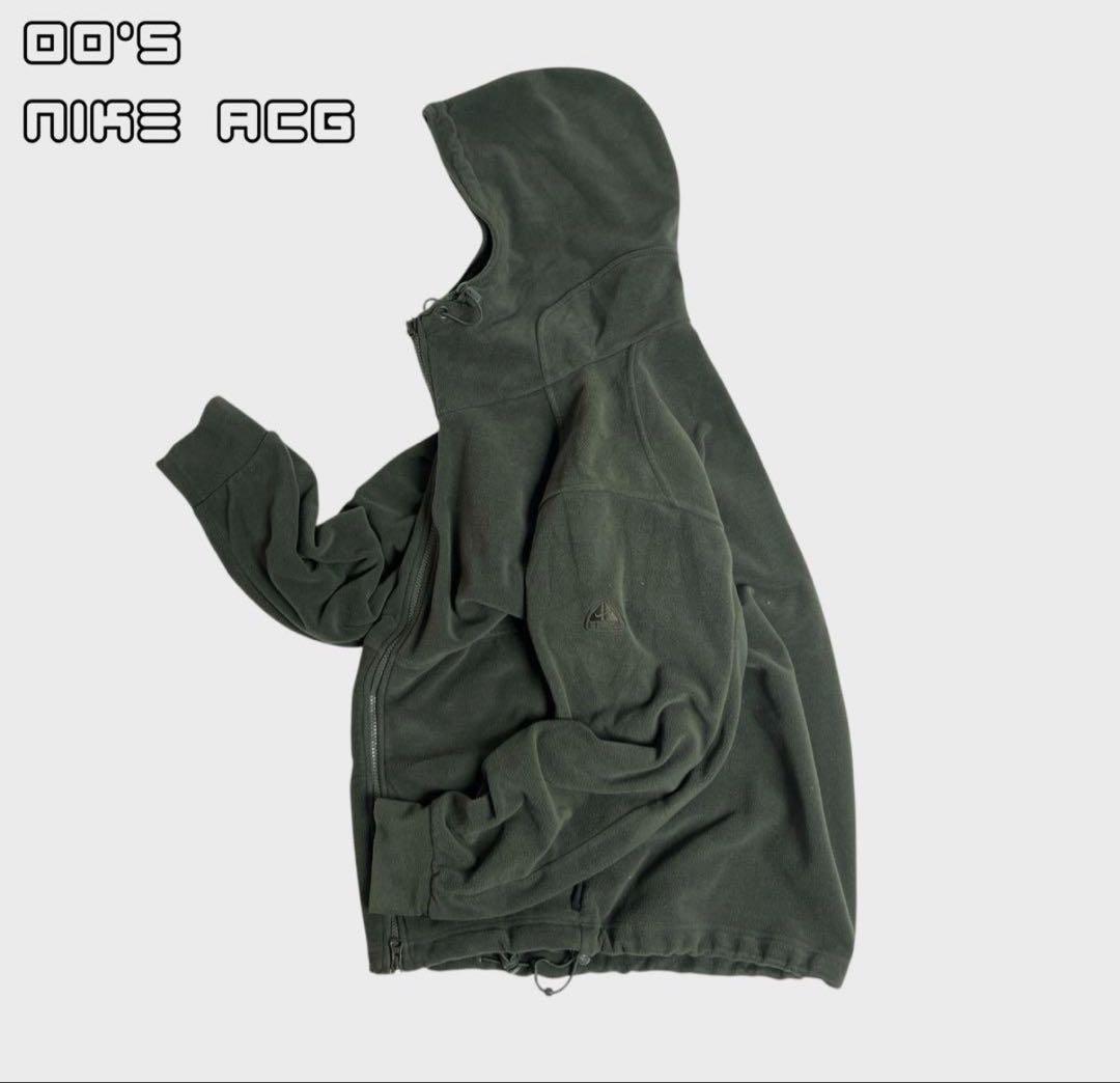 トップス 00s NIKE ACG fleece hoodie khaki