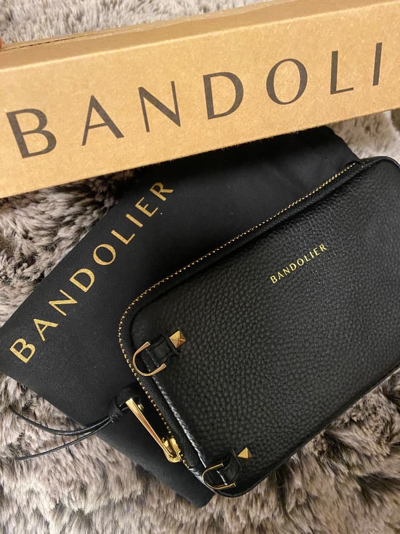【未使用品】バンドリヤー エキスパンデッド ポーチ ブラック ゴールド