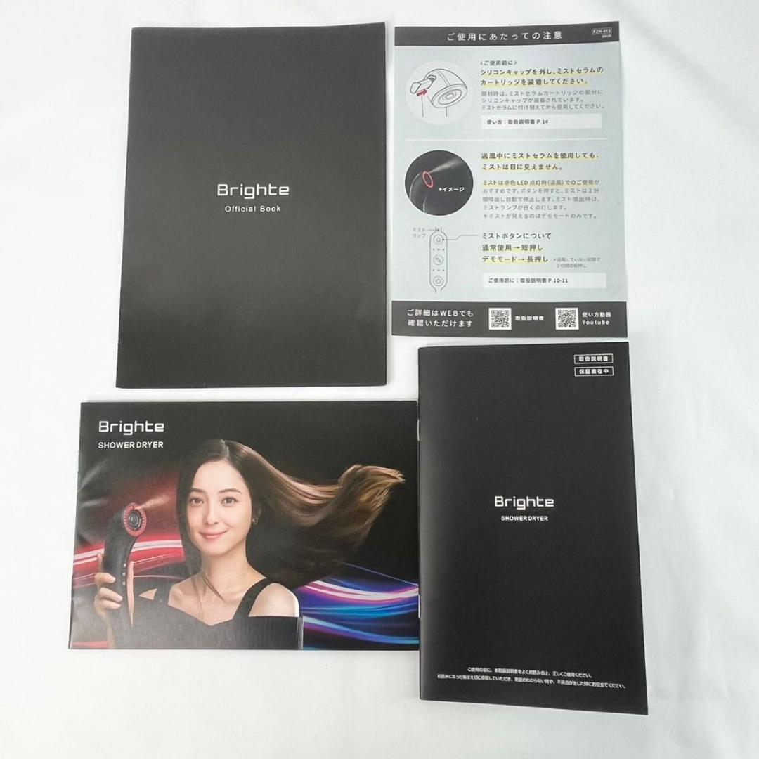 美品 Brighte シャワードライヤー BRT-SD173 新品ミスト・ブラシ