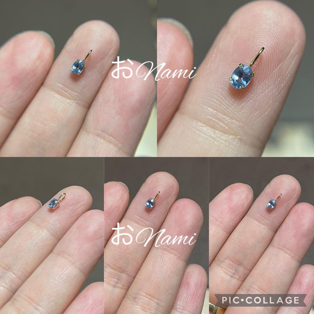 片耳【ブルーモアサナイトダイヤモンド】K18【天然アイスブルーサファイア】トップ