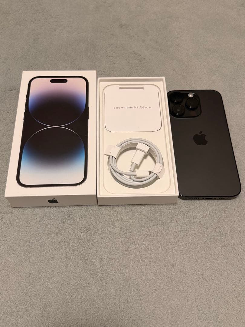 Apple iPhone14pro SpaceBlack 128GB本体コード付