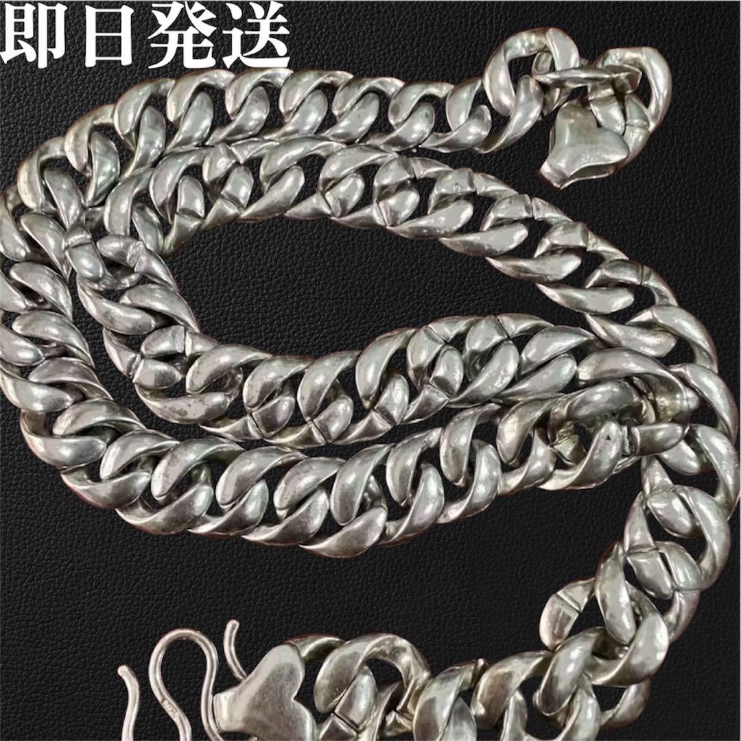 ネックレス　ヴィンテージ　重厚感　喜平　ウォレットチェーン　S925刻印　人気