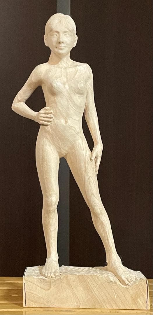 木彫　女性像B　全高３２㎝