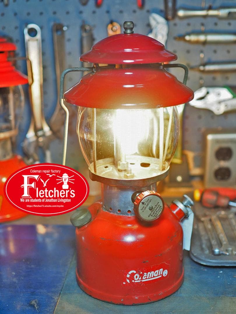 美品1963年8月 コールマン 200A ランタン （通称レッドボーダー）t91