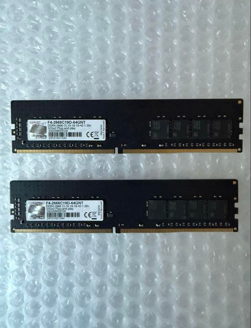 G.SKILL DDR4-2666 32GB×2枚 デスクトップ用メモリ