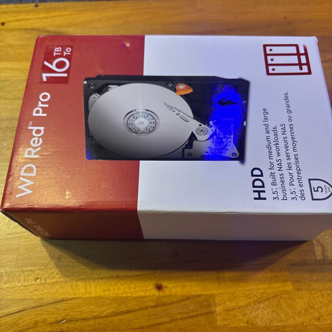 WD Red Pro 16TBHDD 3.5インチNAS用並行輸入品『箱開封済』