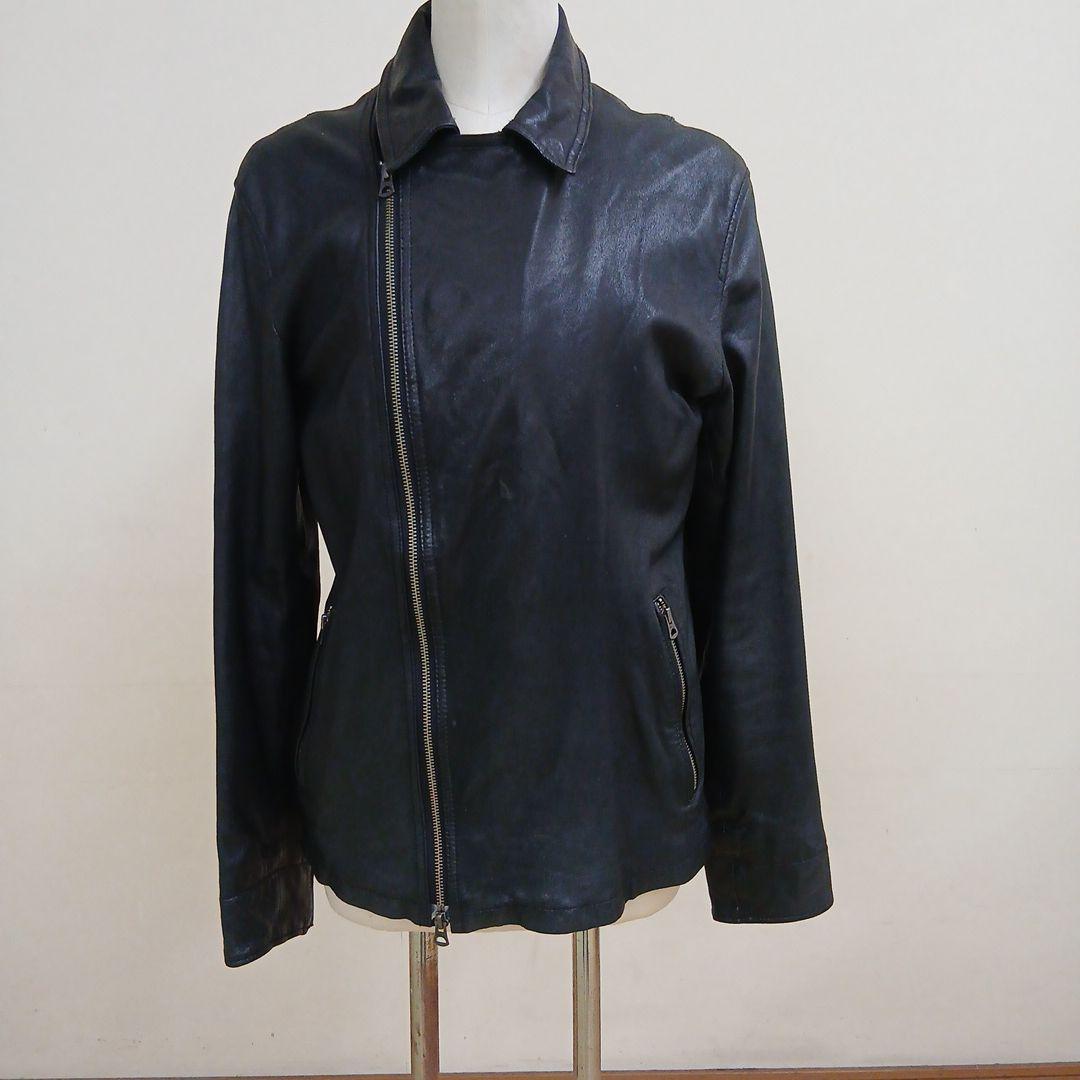 フリークスストア、バイカラーダブルライダースジャケットヤギ革サイズL