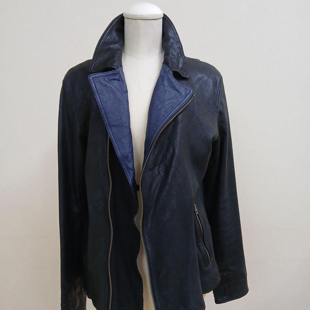 フリークスストア、バイカラーダブルライダースジャケットヤギ革サイズL