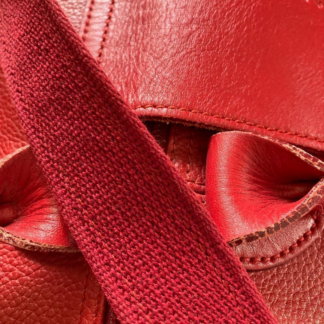 チ*ー様 美品 お値打ち価格　旅のお供　ロンシャン2way フローネ　赤 二泊用