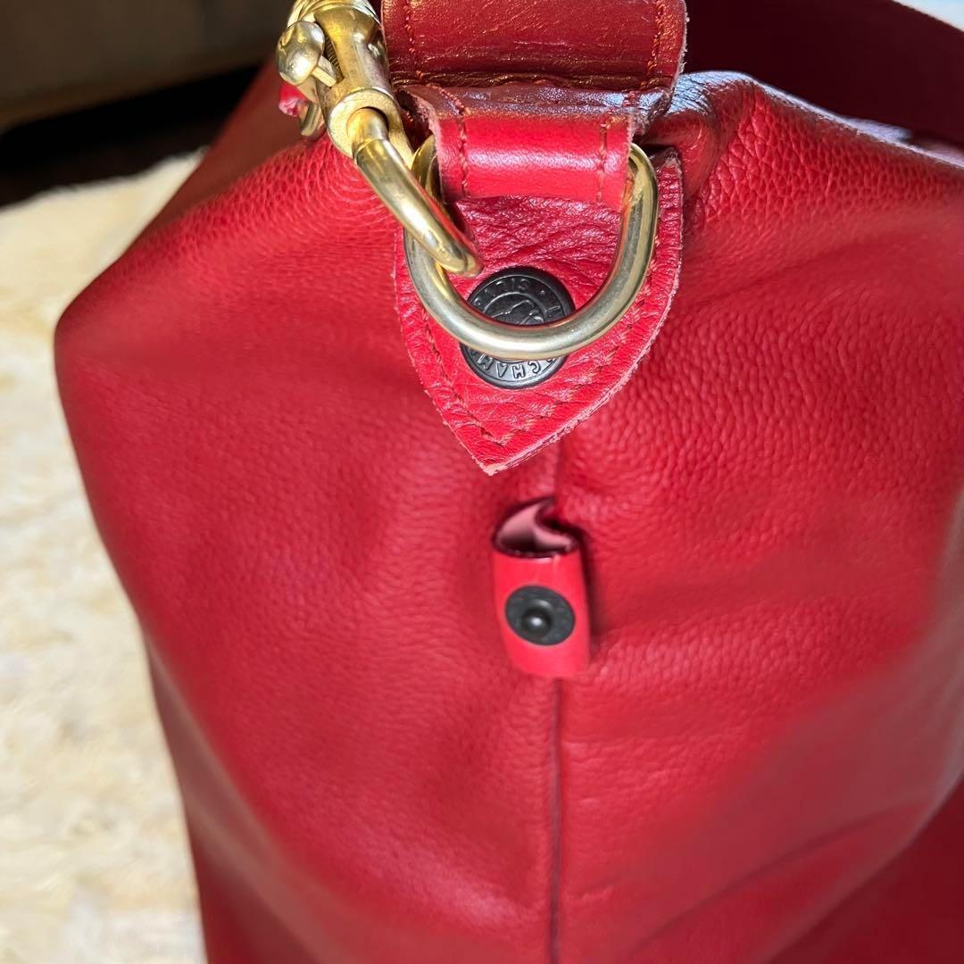 チ*ー様 美品 お値打ち価格　旅のお供　ロンシャン2way フローネ　赤 二泊用