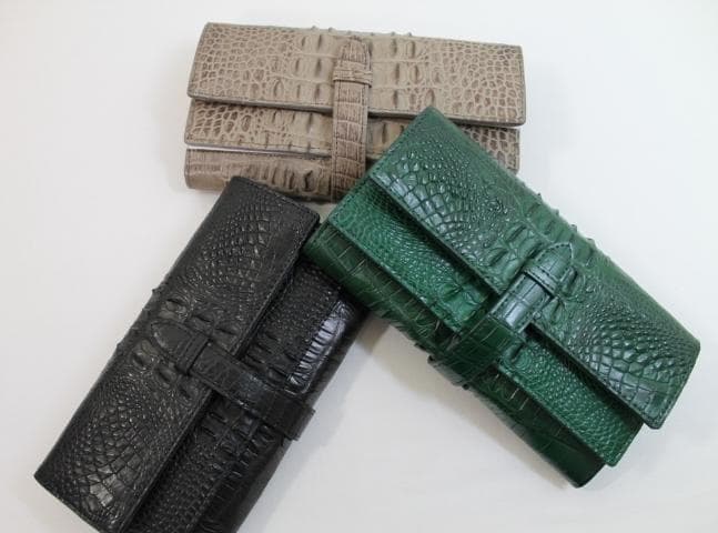 【専用】ミンク色　クロコダイル 長財布 財布 ギャルソン かぶせ マット仕上げ