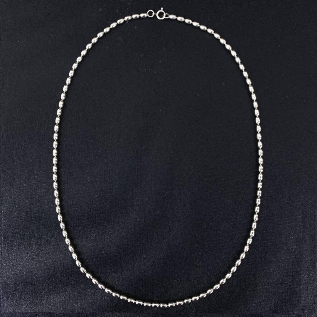 NAVAJO OLD シルバー 3mm ボール チェーン ネックレス 51cm