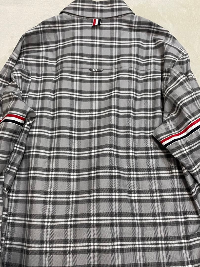 【美品】Thom Browne 袖テープ チェックシャツ サイズ1
