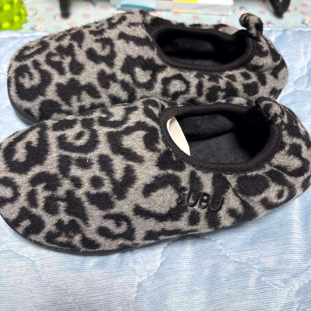 SUBU ヒョウ柄 スリッパ JP 24-25