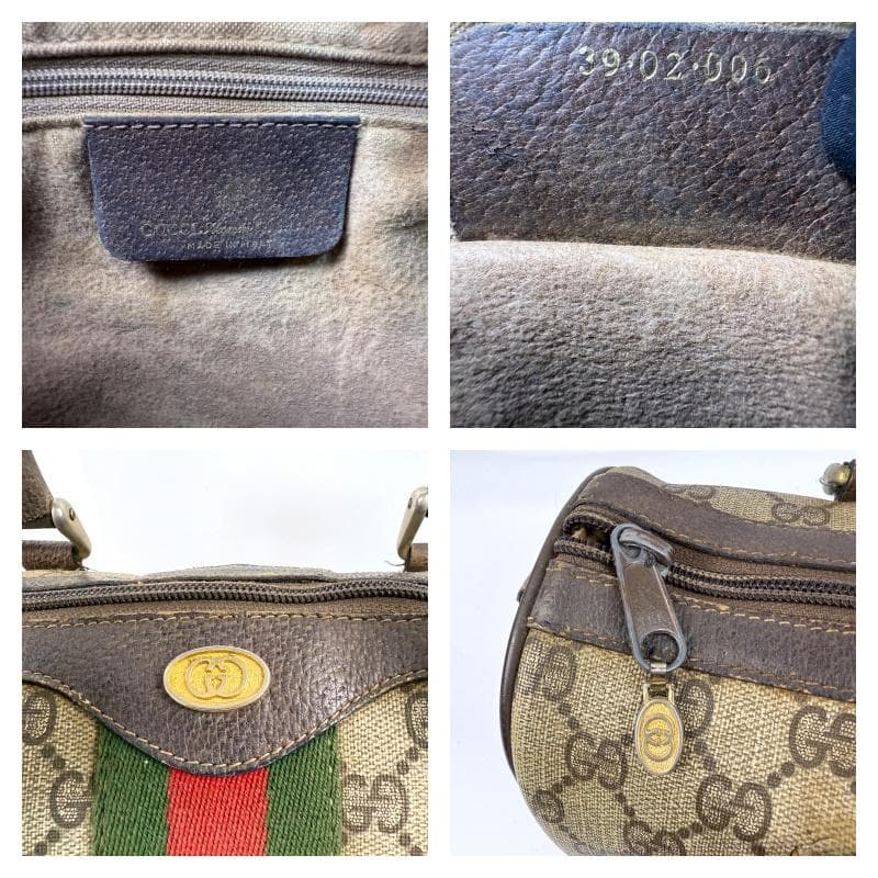 オールドグッチ ボストンバッグ シェリーライン GG インターロッキング金具