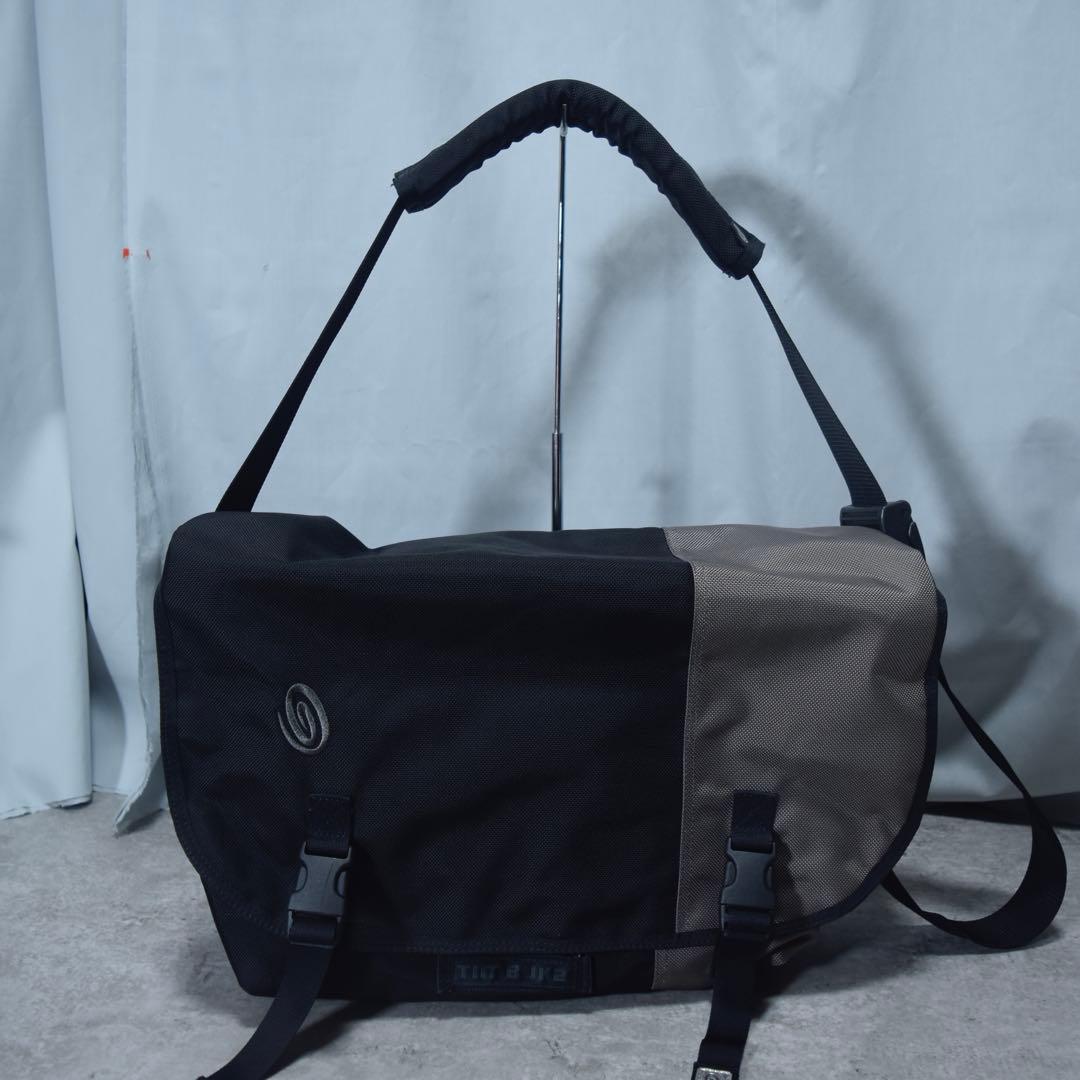 00s y2k TIMBUK2 大型メッセンジャーバッグ ブラック グレー