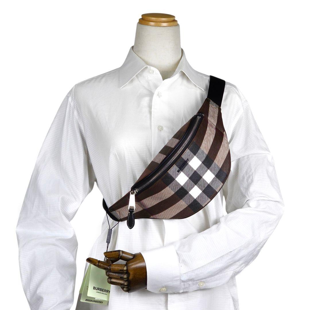 未使用 バーバリー BURBERRY チェック ロゴ ボディバッグ