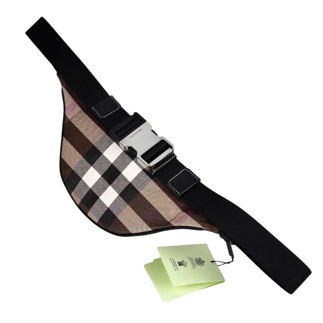 未使用 バーバリー BURBERRY チェック ロゴ ボディバッグ