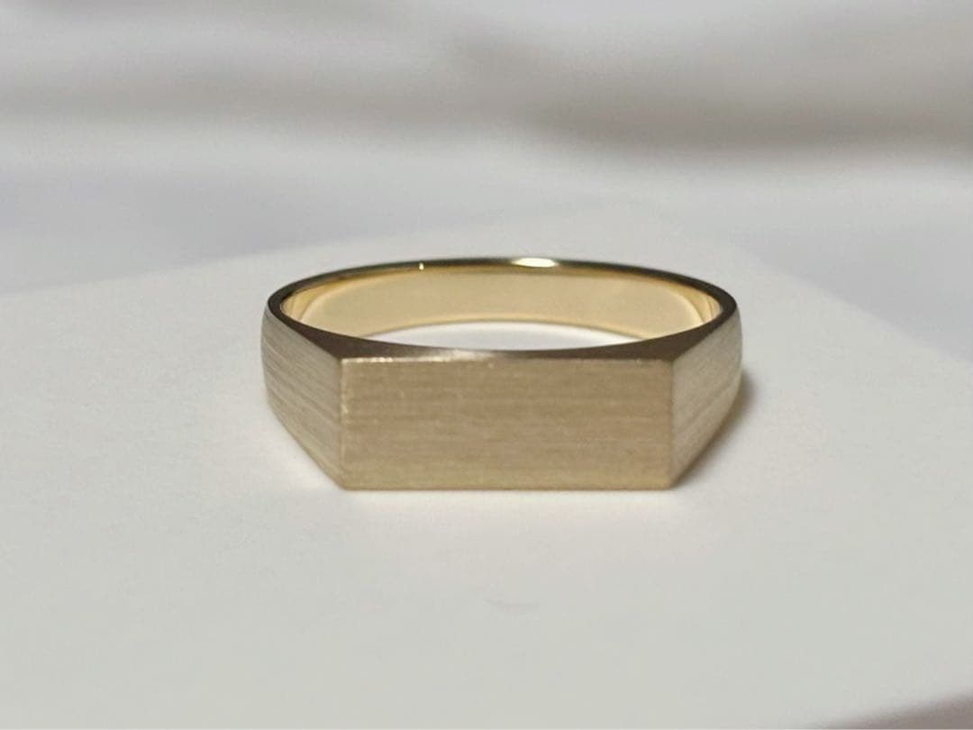 〈シハラ〉シグネットレクタングルリングS 10号