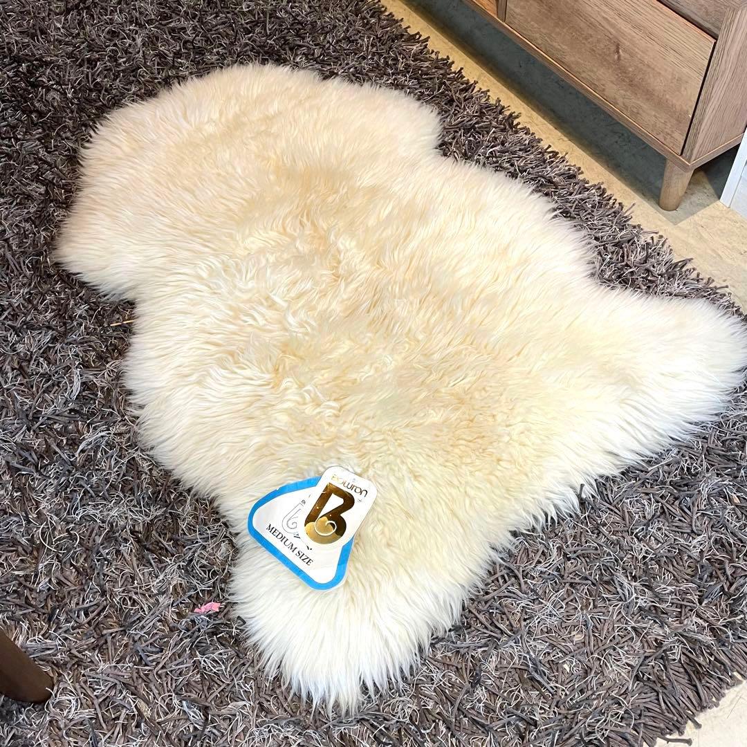 【BOWRON】 ボウロン 天然ムートンラグ ラムスキン ニュージーランド製　羊