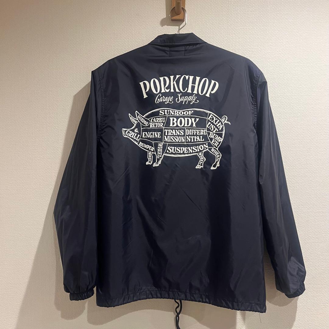 PORK CHOP ネイビー コーチジャケット　ポークチョップS