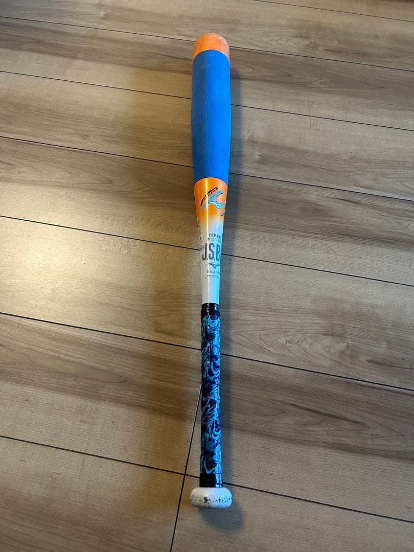 ミズノ軟式パット　青/オレンジ　76cm