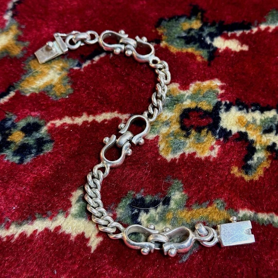 Vintage ホースシューチェーンリンクブレスレット シルバー925 メキシコ
