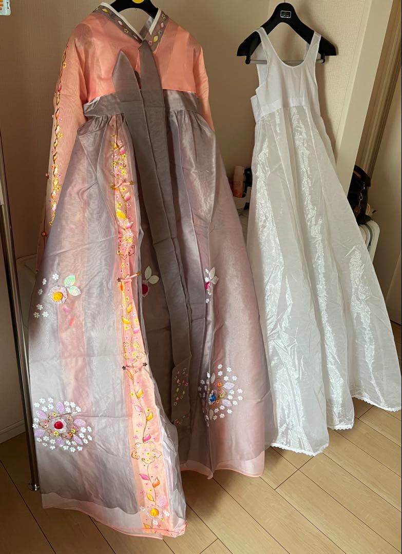 チマチョゴリ 上下、専用ペチコート、共布バッグセット