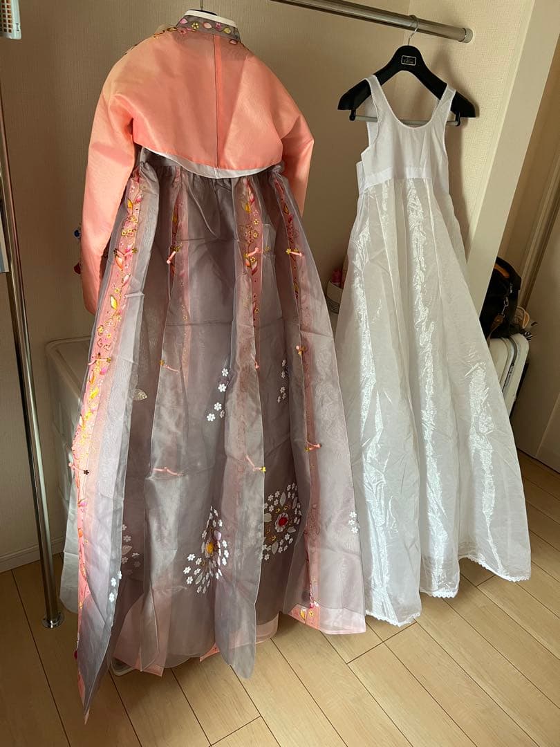 チマチョゴリ 上下、専用ペチコート、共布バッグセット