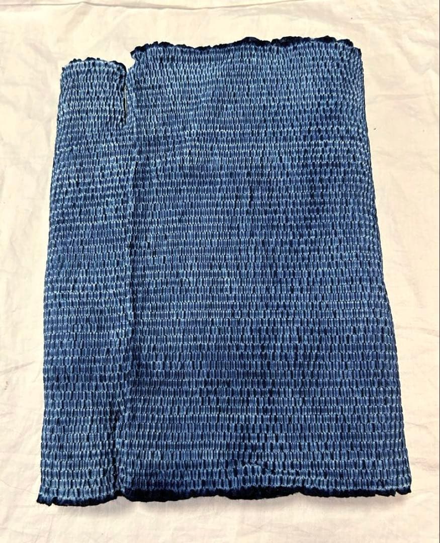 鳴海有松絞り 反物 巾33cm 藍染 浴衣 着物 リメイク 綿生地