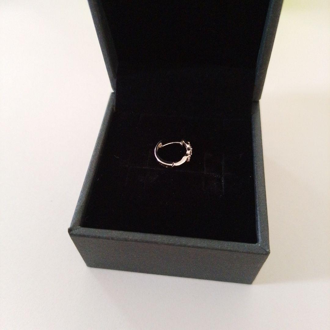 楽天carat プラチナ中折式ダイヤフープピアス　片耳のみ