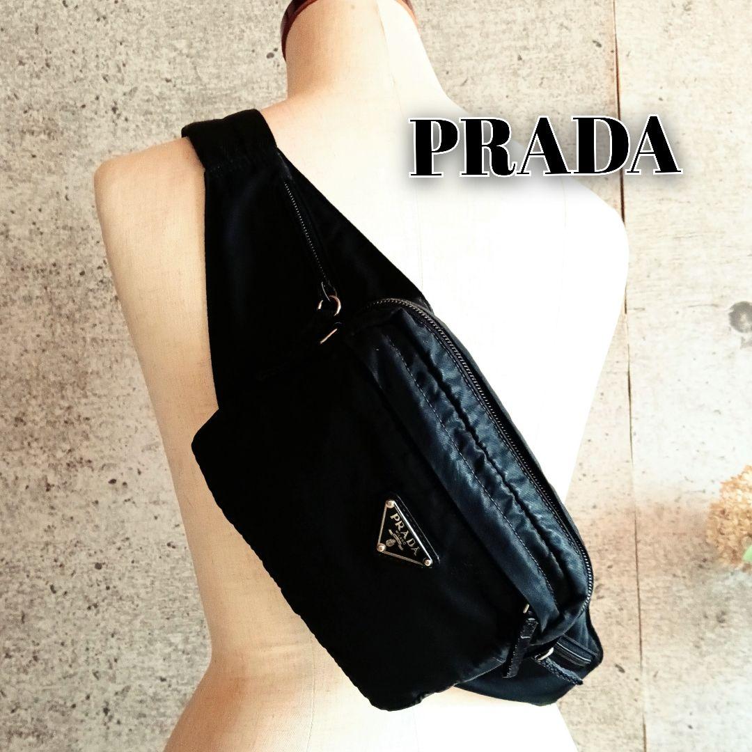 良品 プラダ ナイロン ショルダーバッグ ウエストポーチ 鞄 レディース メンズ