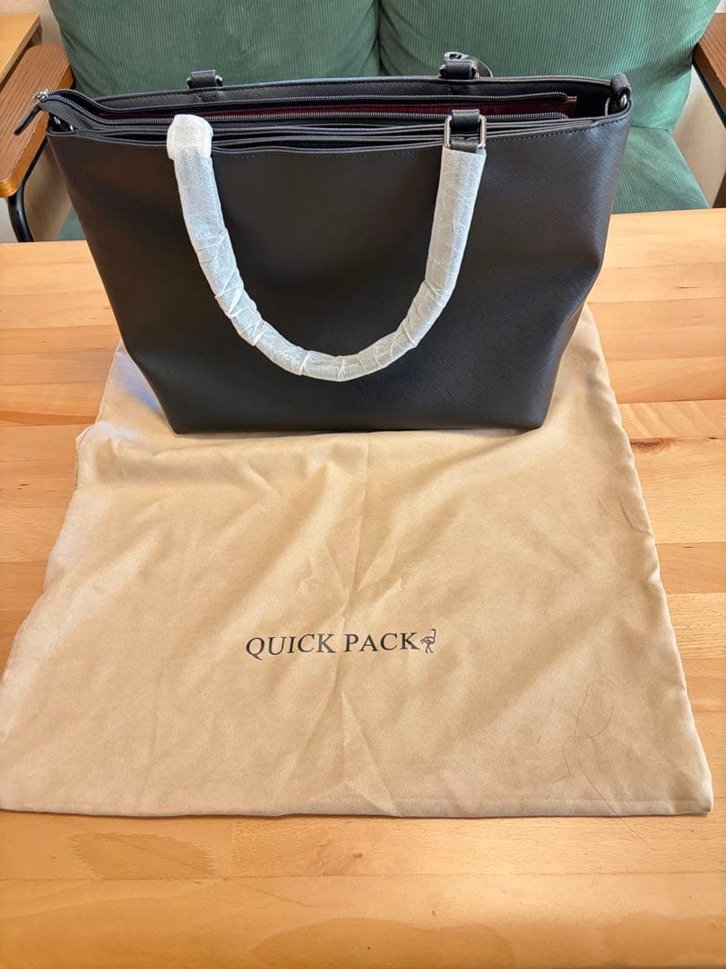QUICK PACK ブラック トートバッグ