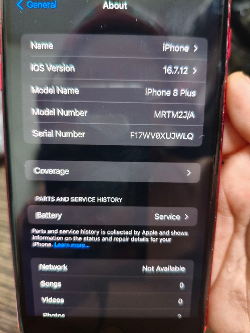 Apple iPhone 8 Plus (赤) 本体 256GB